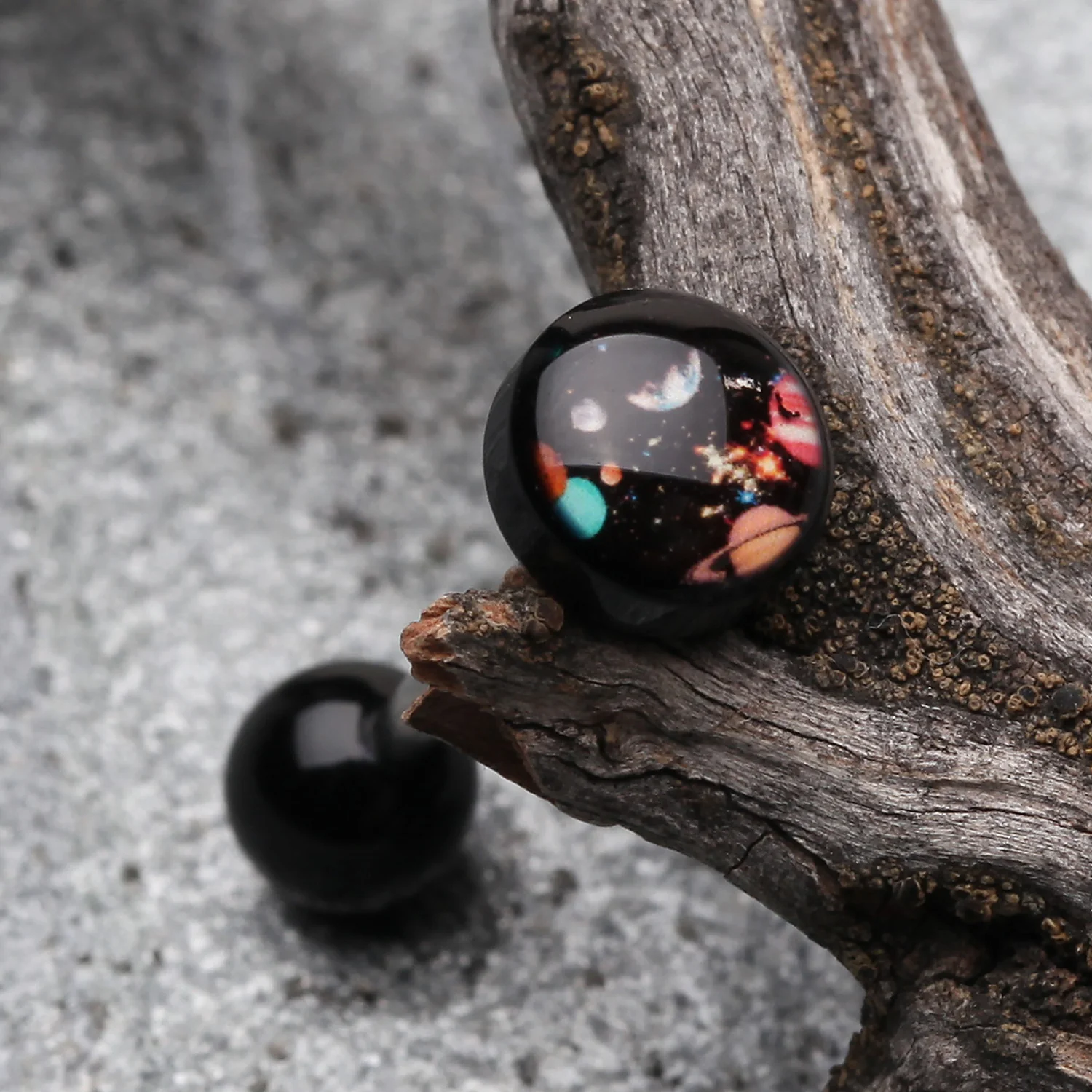 Galaxy Daze Logo Acrylic Barbell Tongue Ring - Image 2
