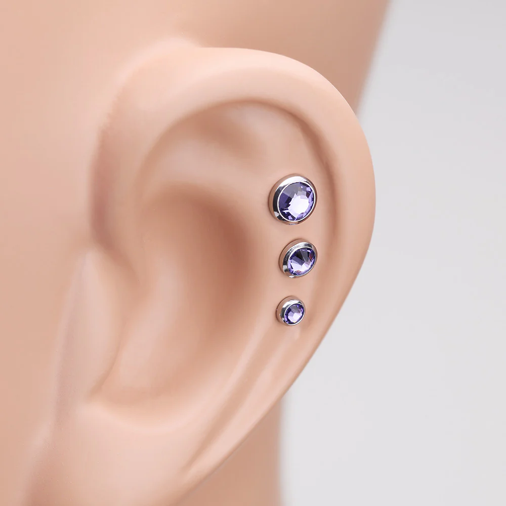 Gem Sparkle Cartilage Tragus Earring - Image 3