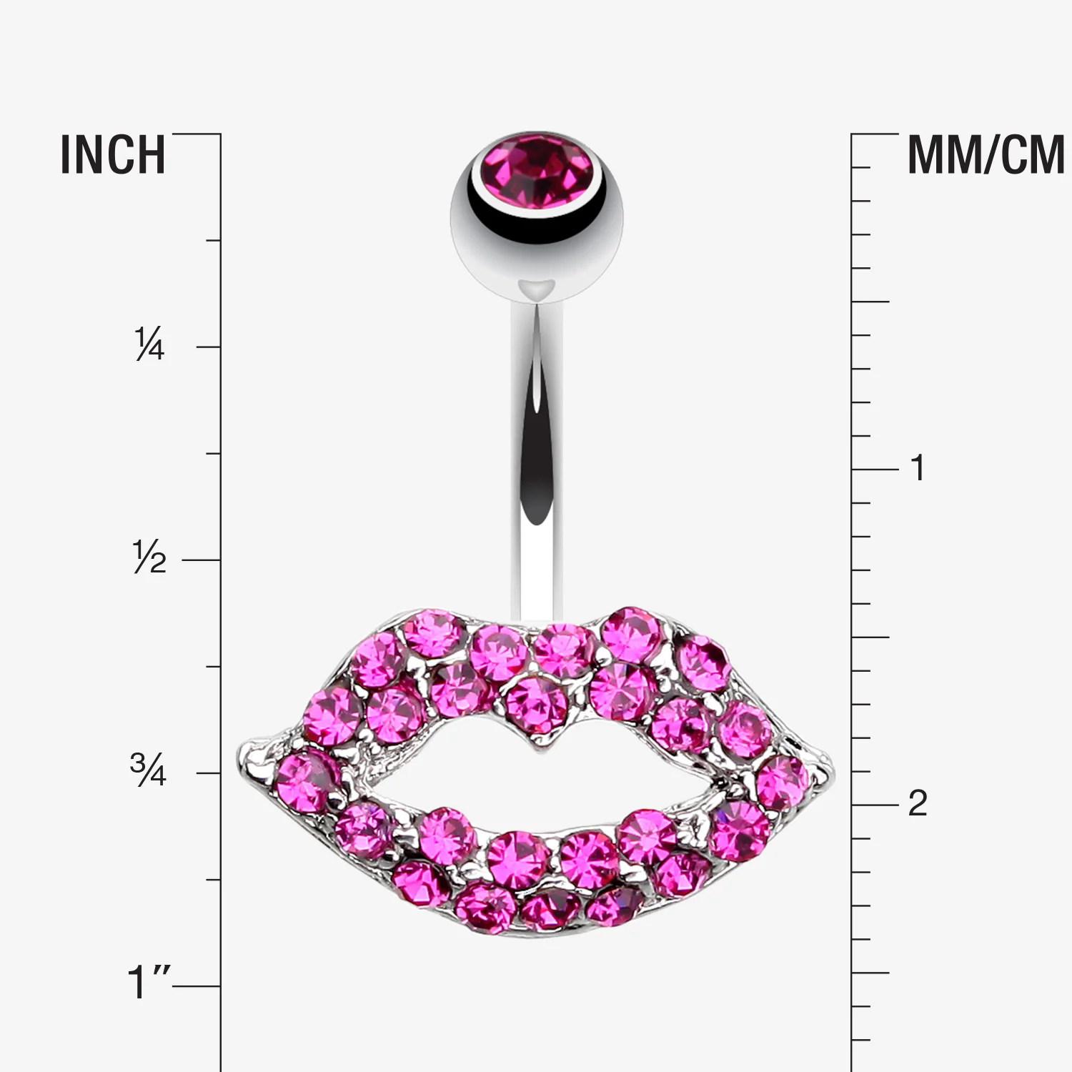Glamour Sexy Lips Belly Button Ring - Image 2