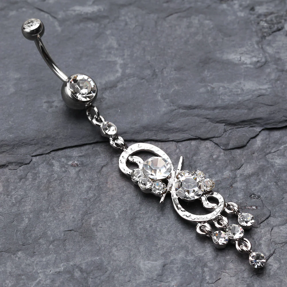 Glistening Chandelier Belly Button Ring - Image 3