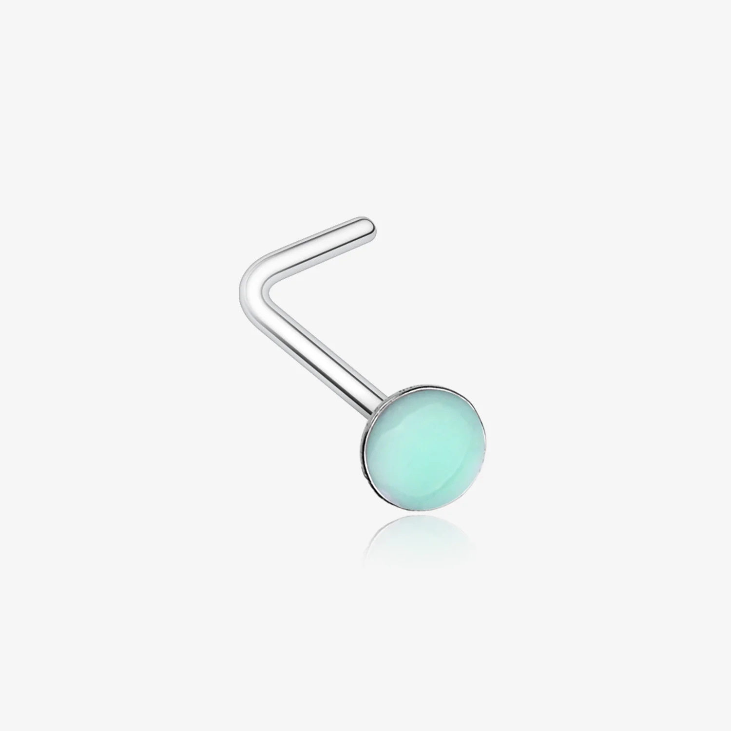 Glow in the Dark Circle L-Shaped Nose Ring