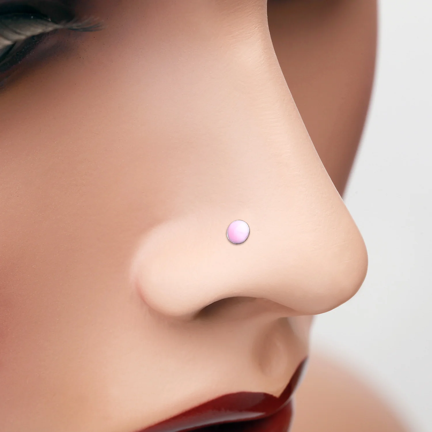 Glow in the Dark Circle L-Shaped Nose Ring - Image 2