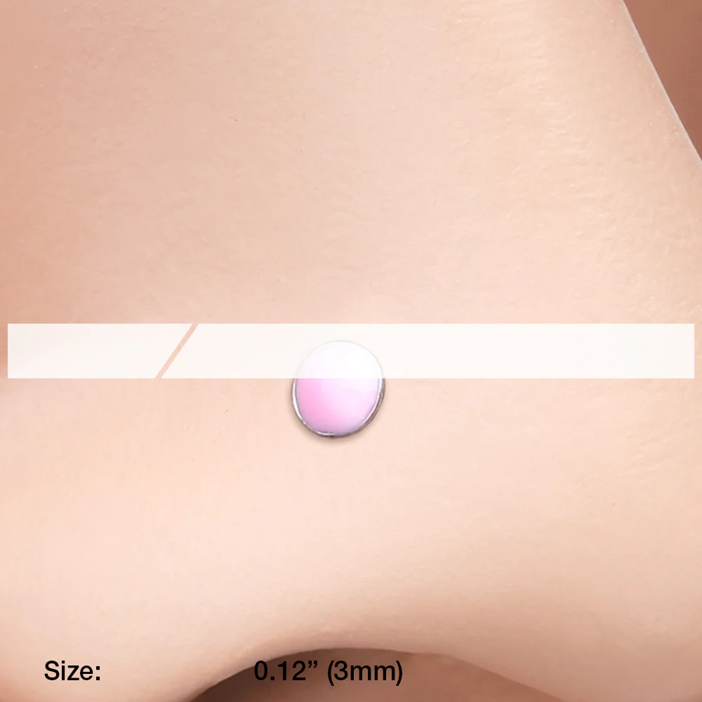 Glow in the Dark Circle L-Shaped Nose Ring - Image 3