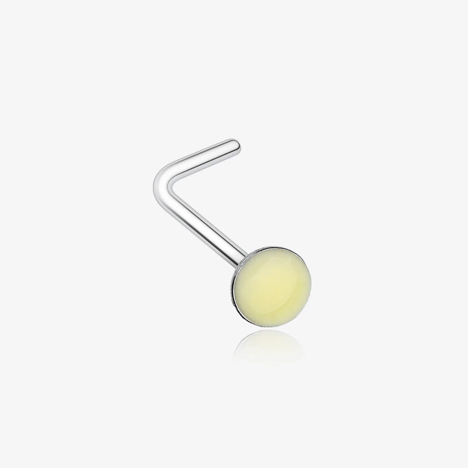 Glow in the Dark Circle L-Shaped Nose Ring