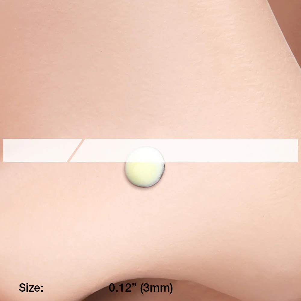 Glow in the Dark Circle L-Shaped Nose Ring - Image 3