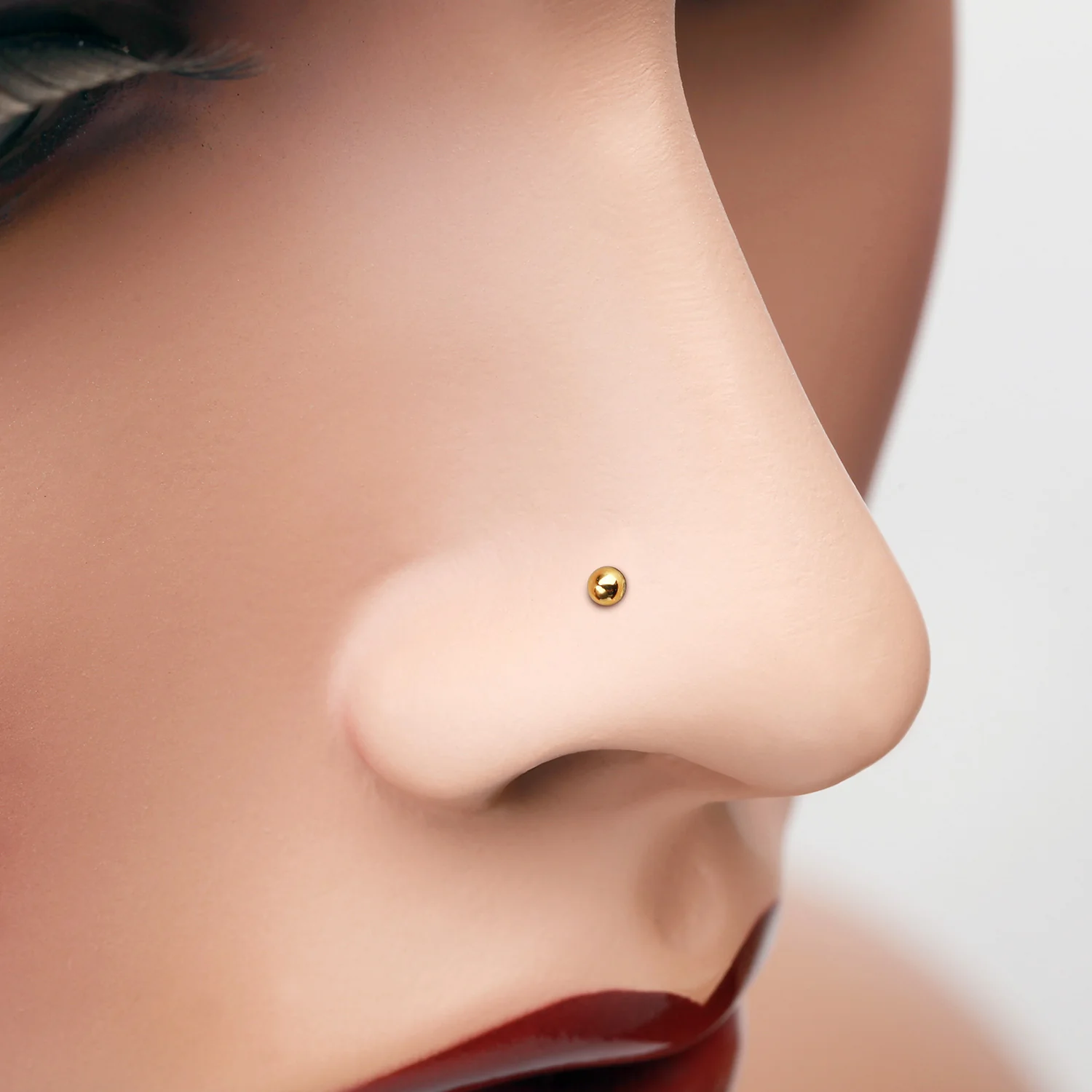 Golden Ball Top Basic Nose Screw Ring - Image 2