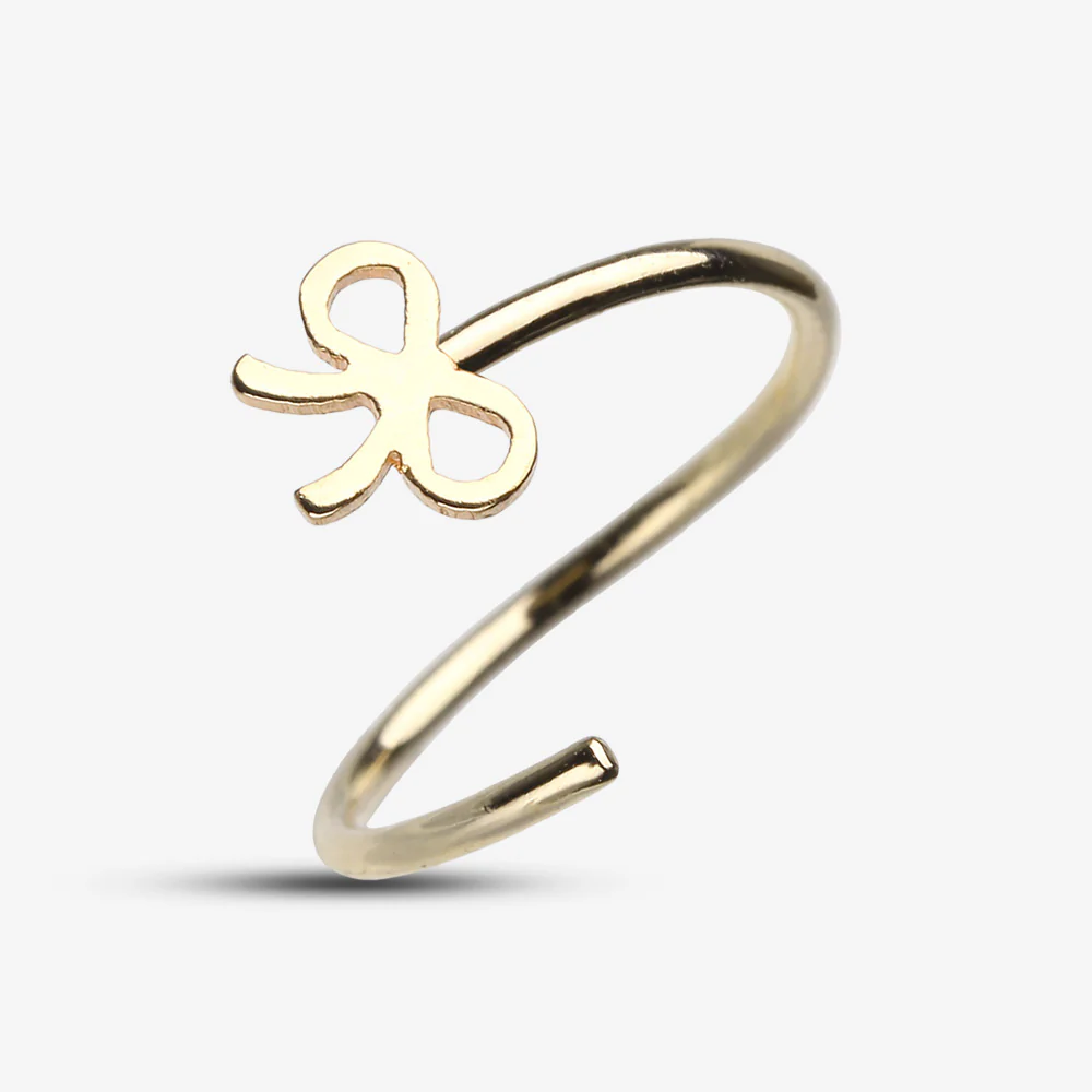 Golden Bow-Tie Bendable Hoop Ring - Image 3
