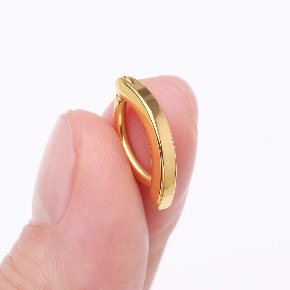 Golden Classic Minimalist Steel Curved Bar Clicker - Image 3