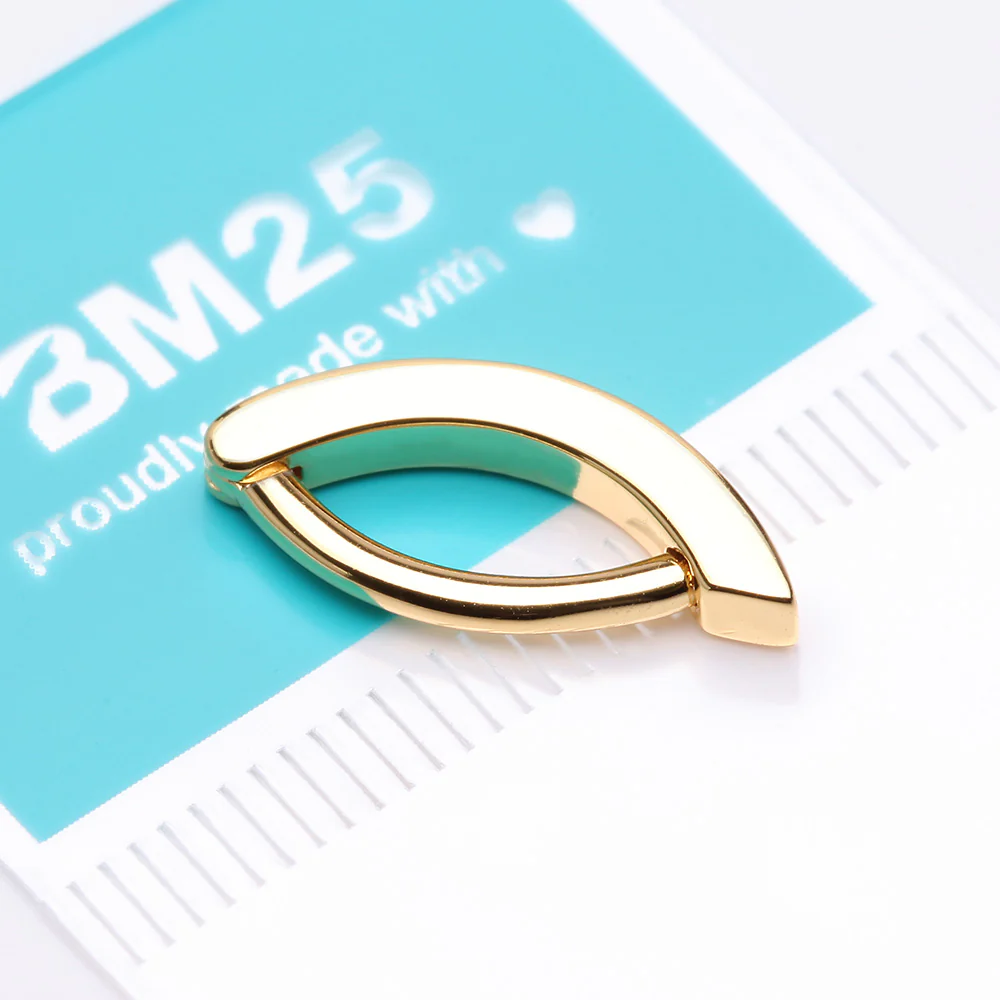 Golden Classic Minimalist Steel Curved Bar Clicker - Image 5