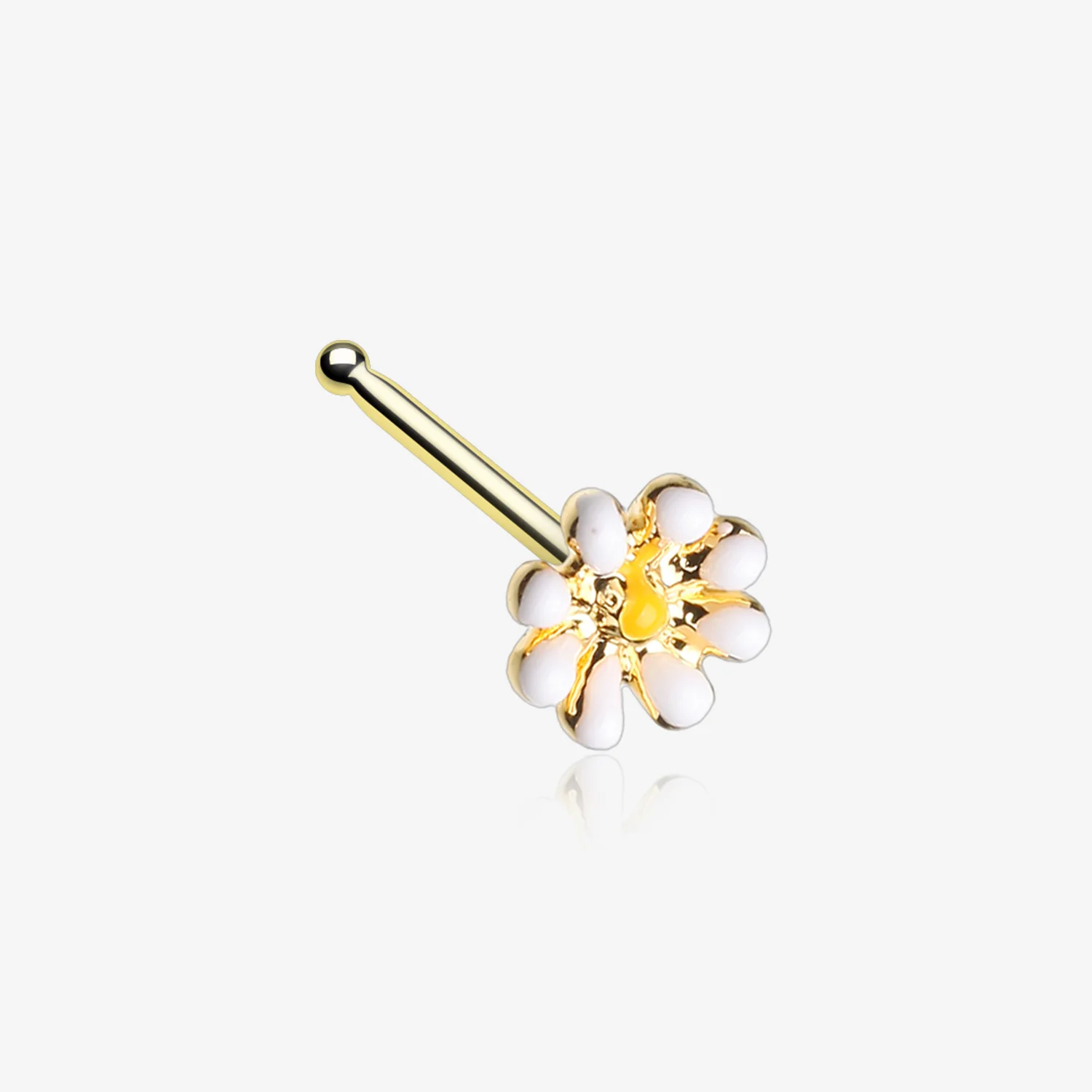 Golden Dainty Adorable Daisy Nose Stud Ring