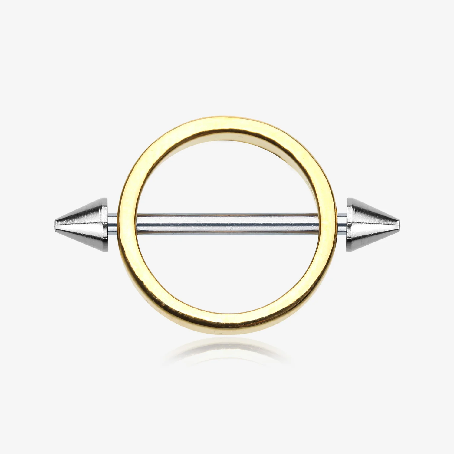 A Pair of Golden Halo Spikes Nipple Shield Ring