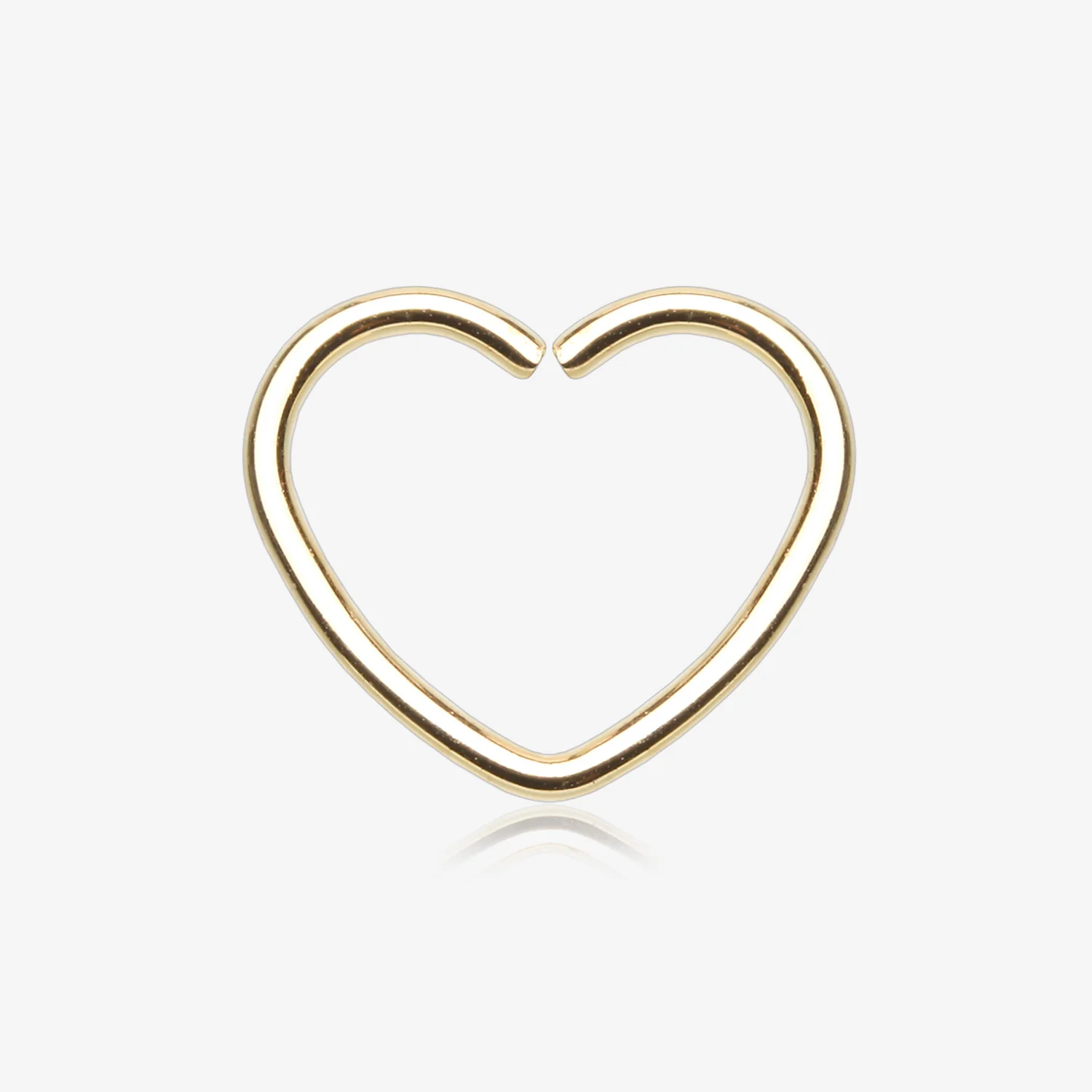 Golden Heart Bendable Twist Hoop Ring