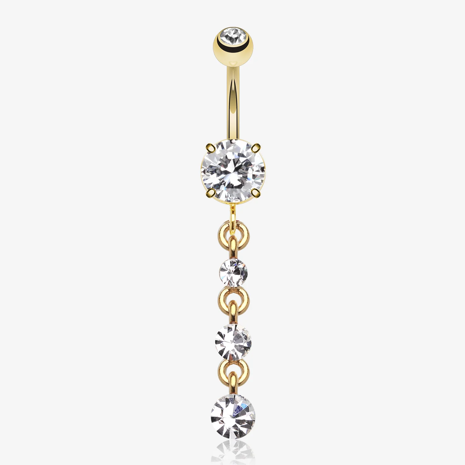 Golden Gems Galore Belly Button Ring