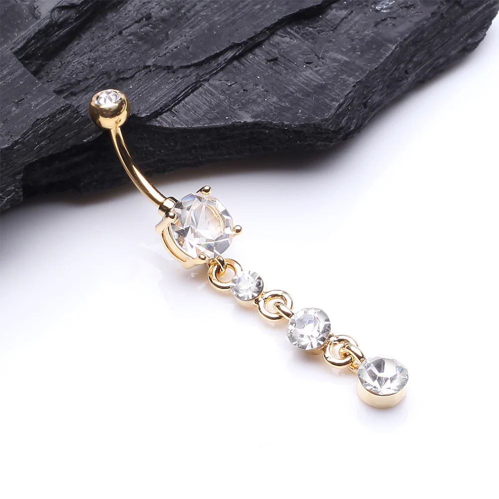 Golden Gems Galore Belly Button Ring - Image 3