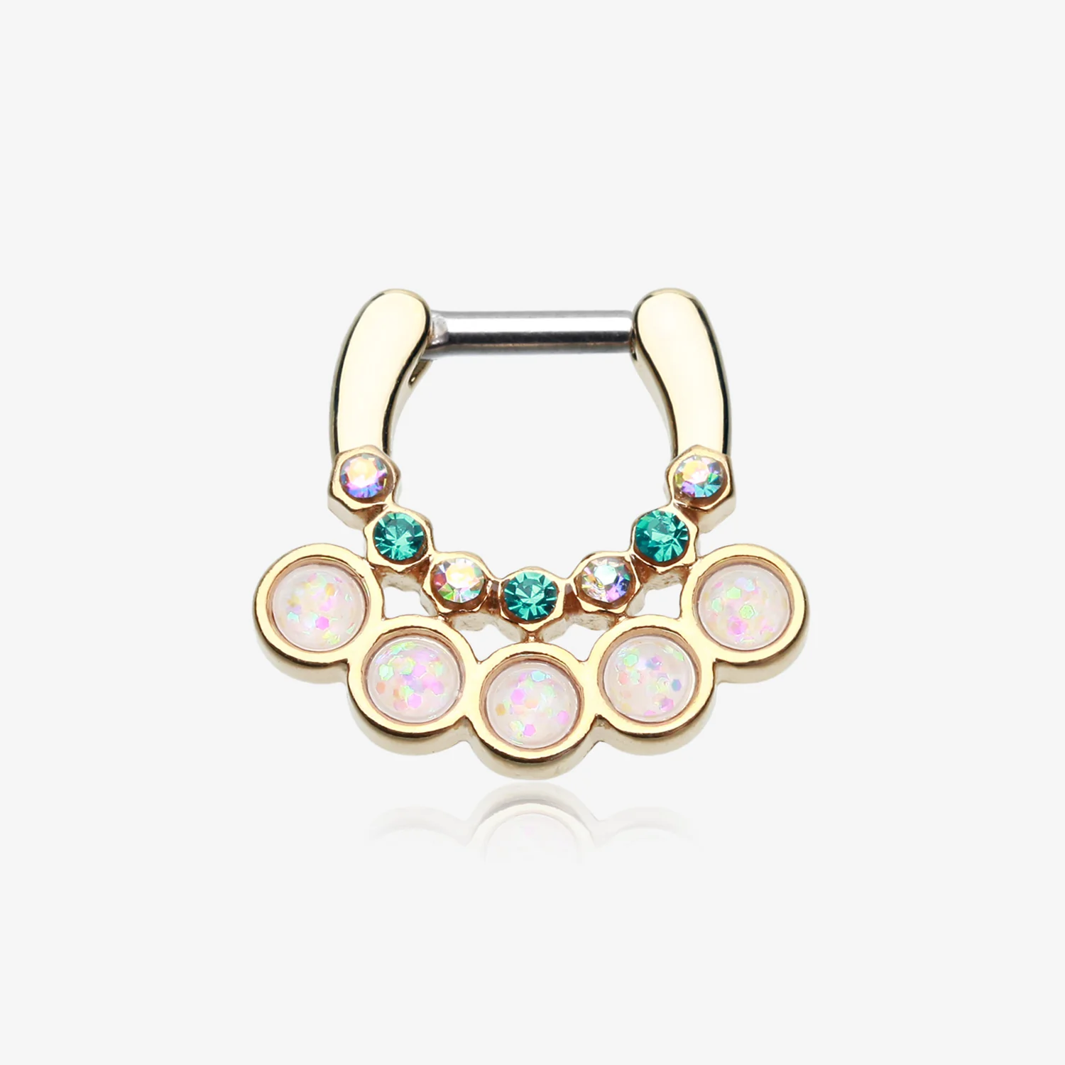 Golden Opal Aureole Gemina Septum Clicker