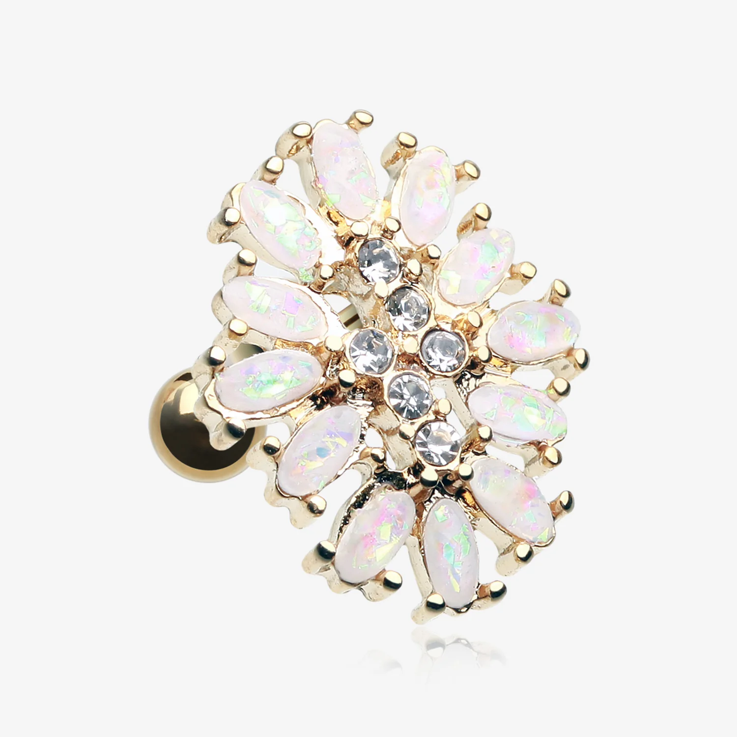 Golden Opal Gilia Delight Flower Cartilage Tragus Earring