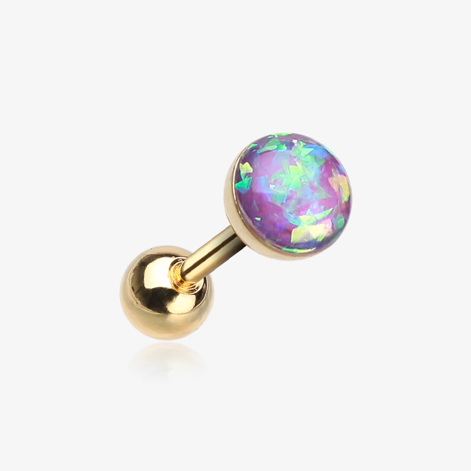 Golden Opal Sparkle Cartilage Tragus Earring