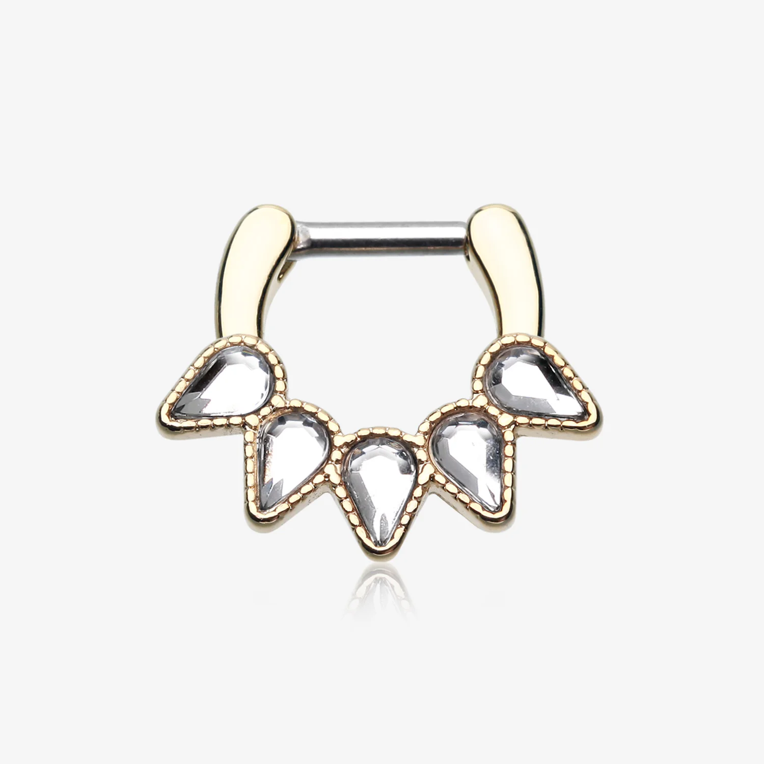 Golden Quinary Spear Septum Clicker*