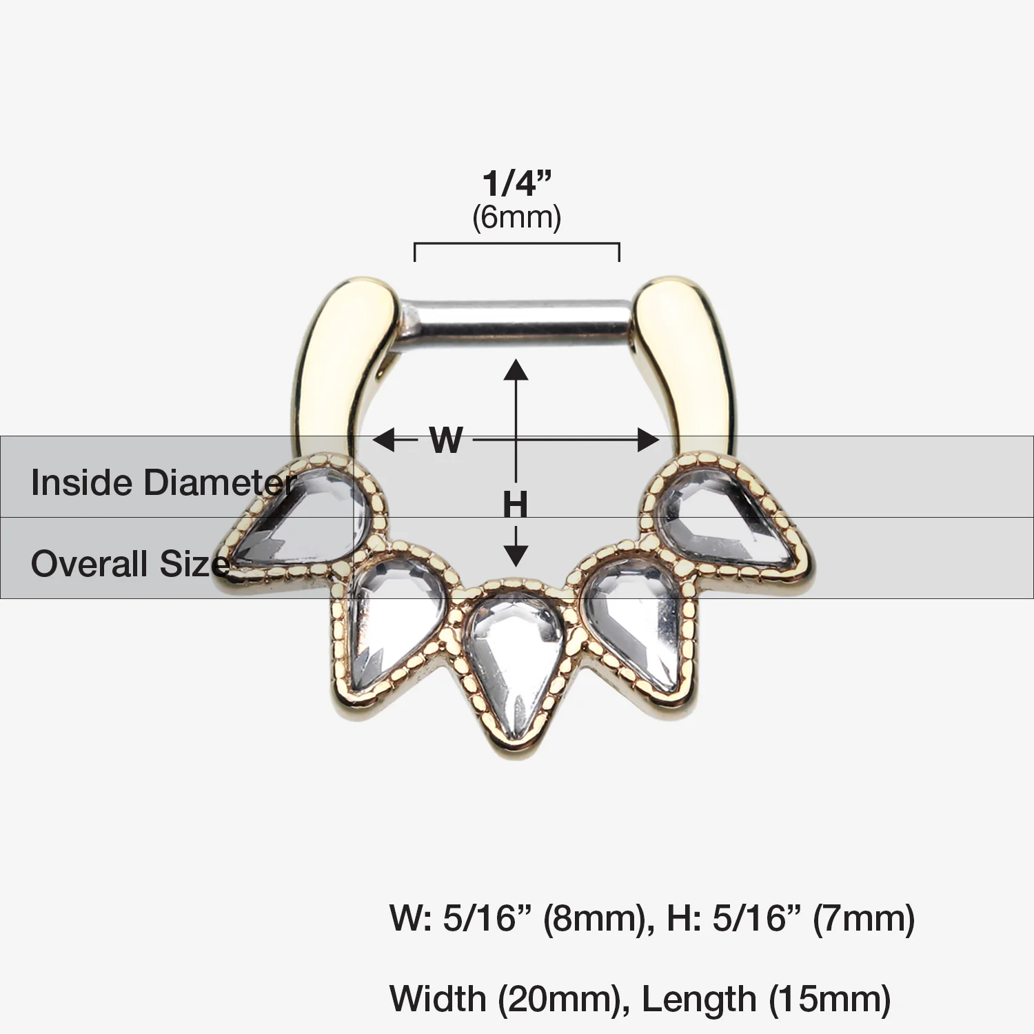 Golden Quinary Spear Septum Clicker* - Image 2