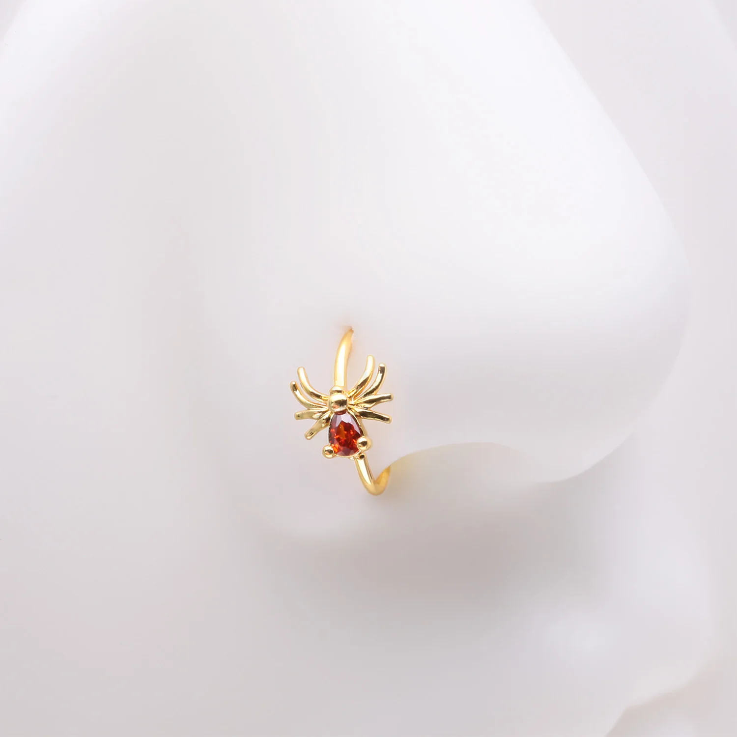 Golden Spider Sparkle Bendable Hoop Ring - Image 2