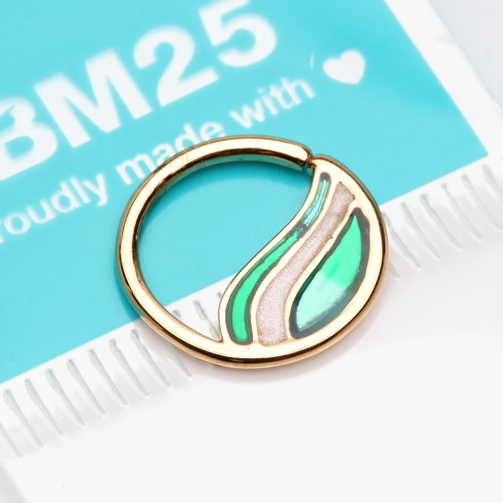 Golden Wave Layered Seamless Bendable Hoop Ring - Image 3