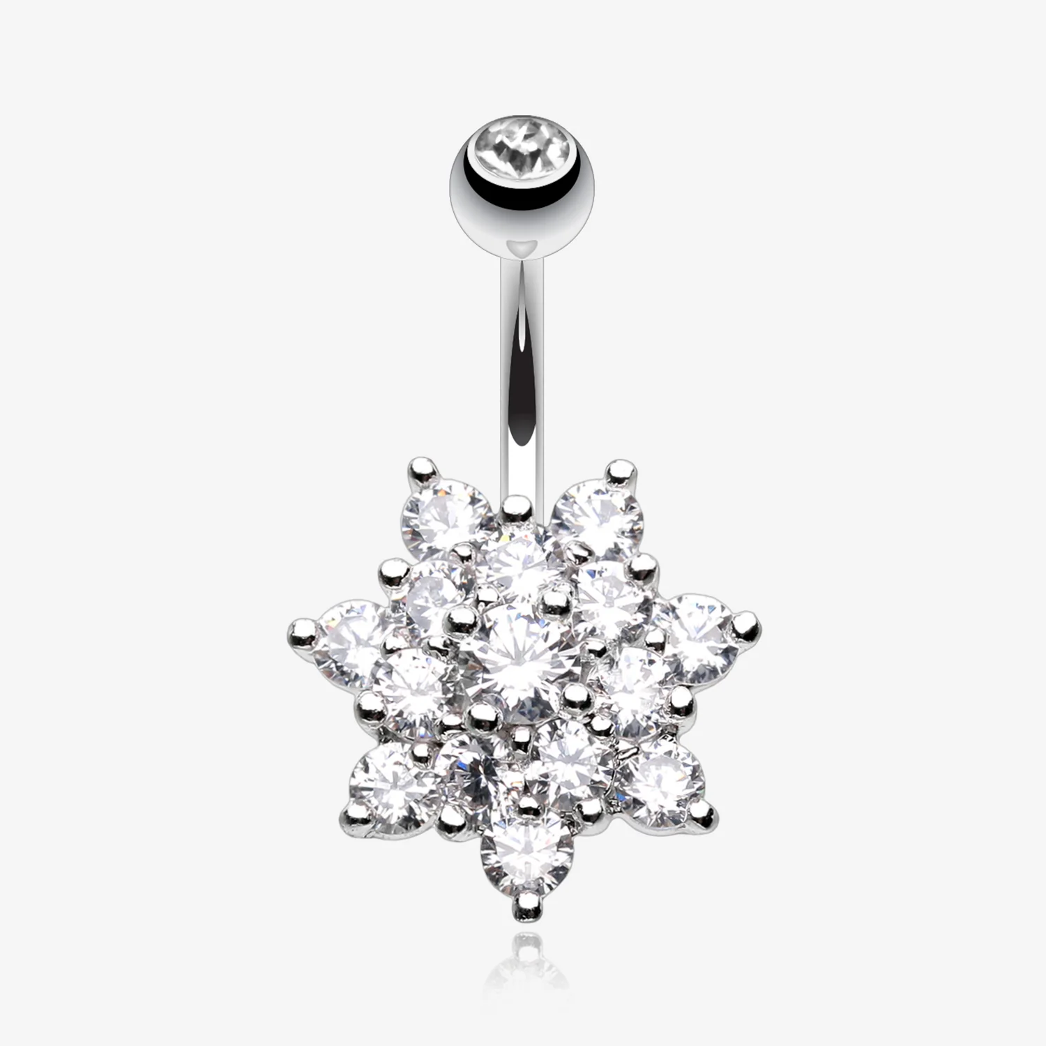 Grand Sparkle Spring Flower Belly Button Ring