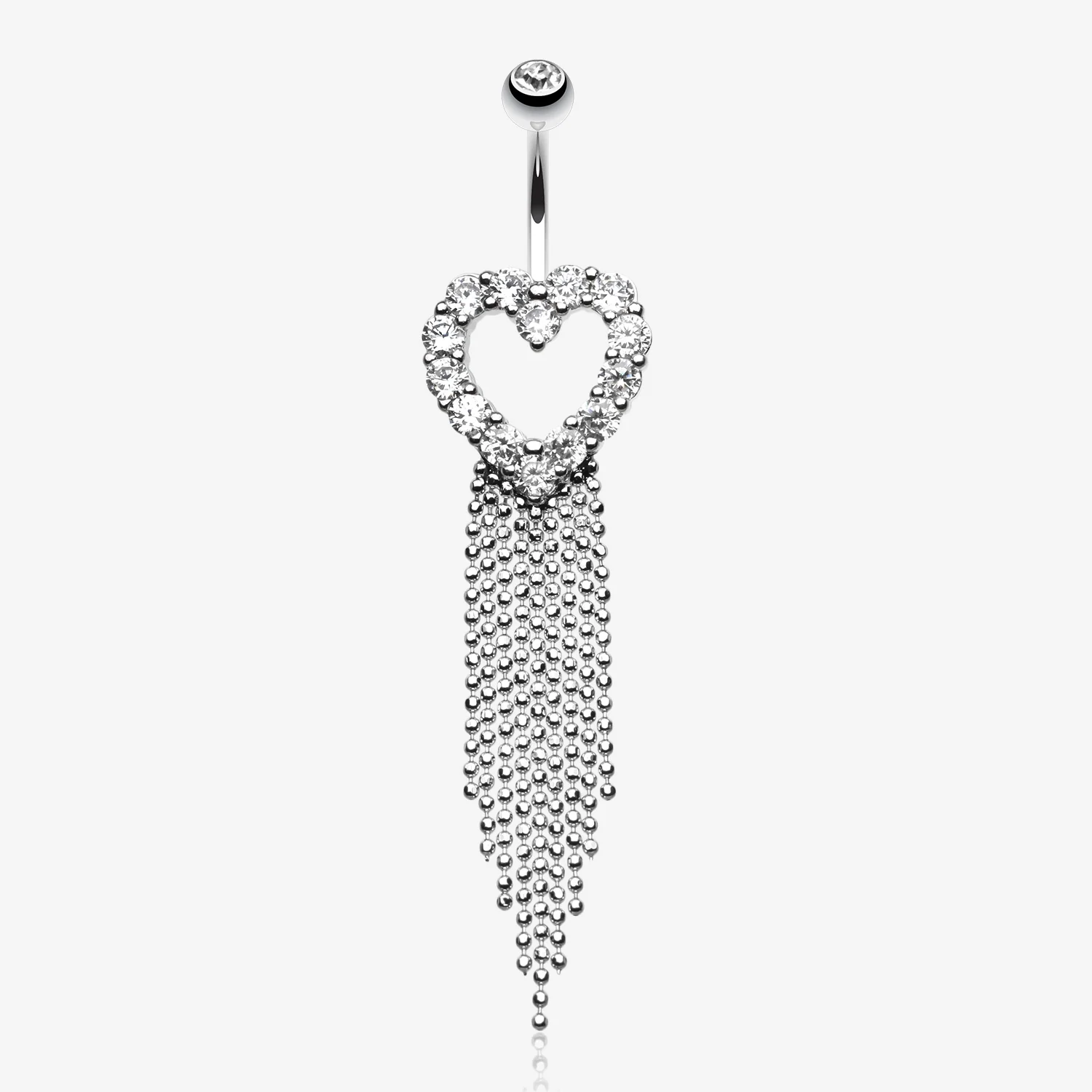 Heart Sparkle Showers Belly Button Ring
