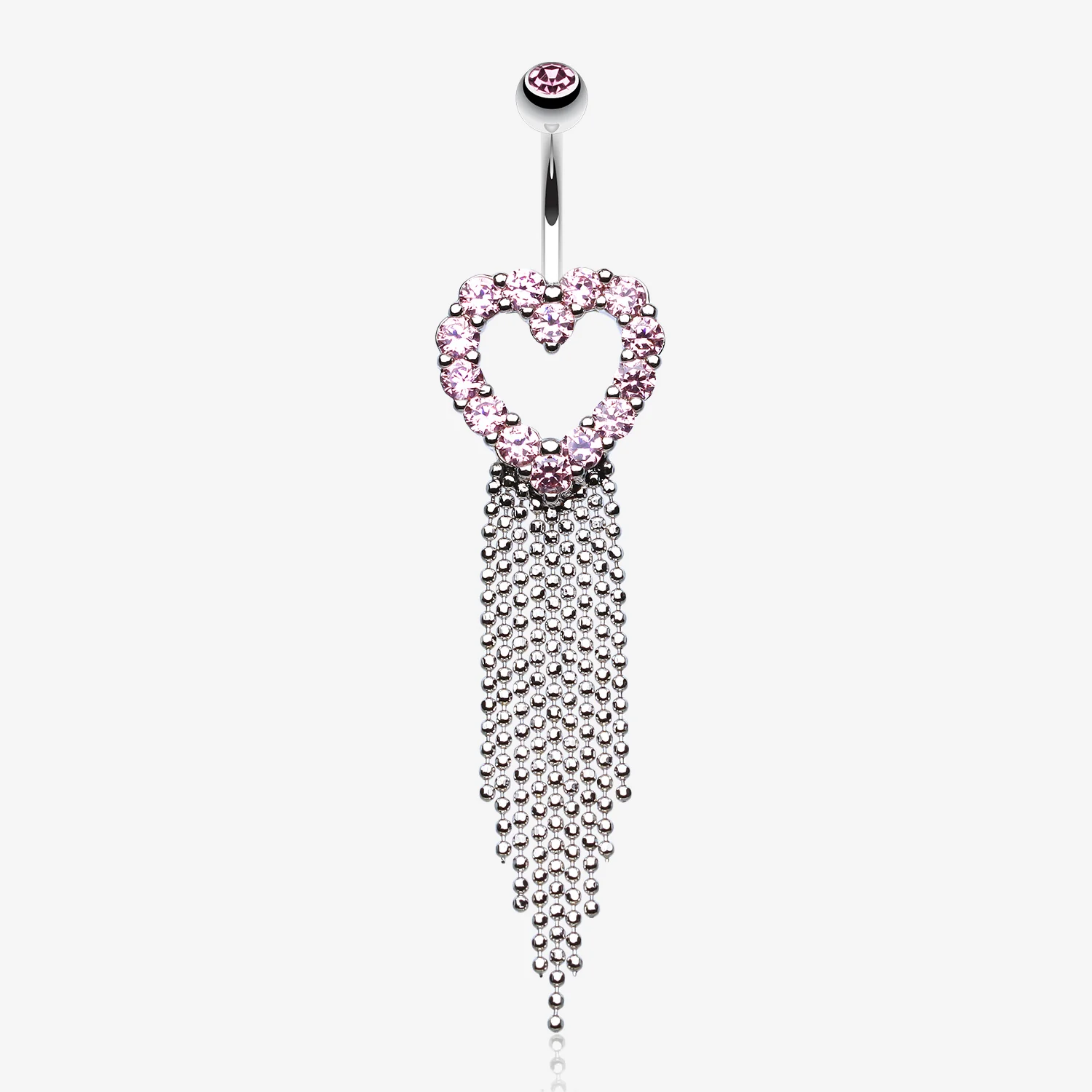 Heart Sparkle Showers Belly Button Ring