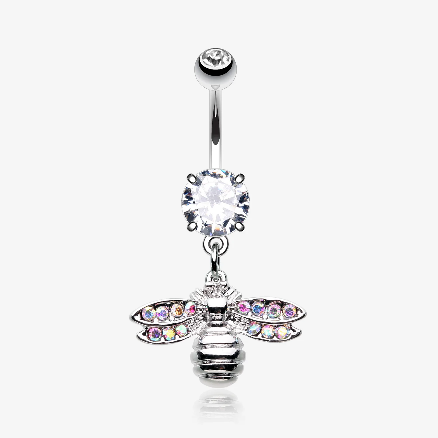 Honey Bee Sparkle Dangle Belly Button Ring