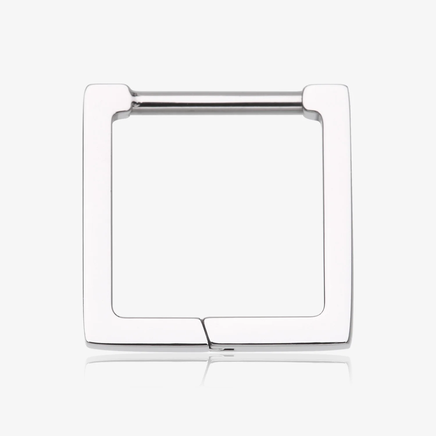 Implant Grade Titanium Basic Hollow Square Clicker Hoop Ring
