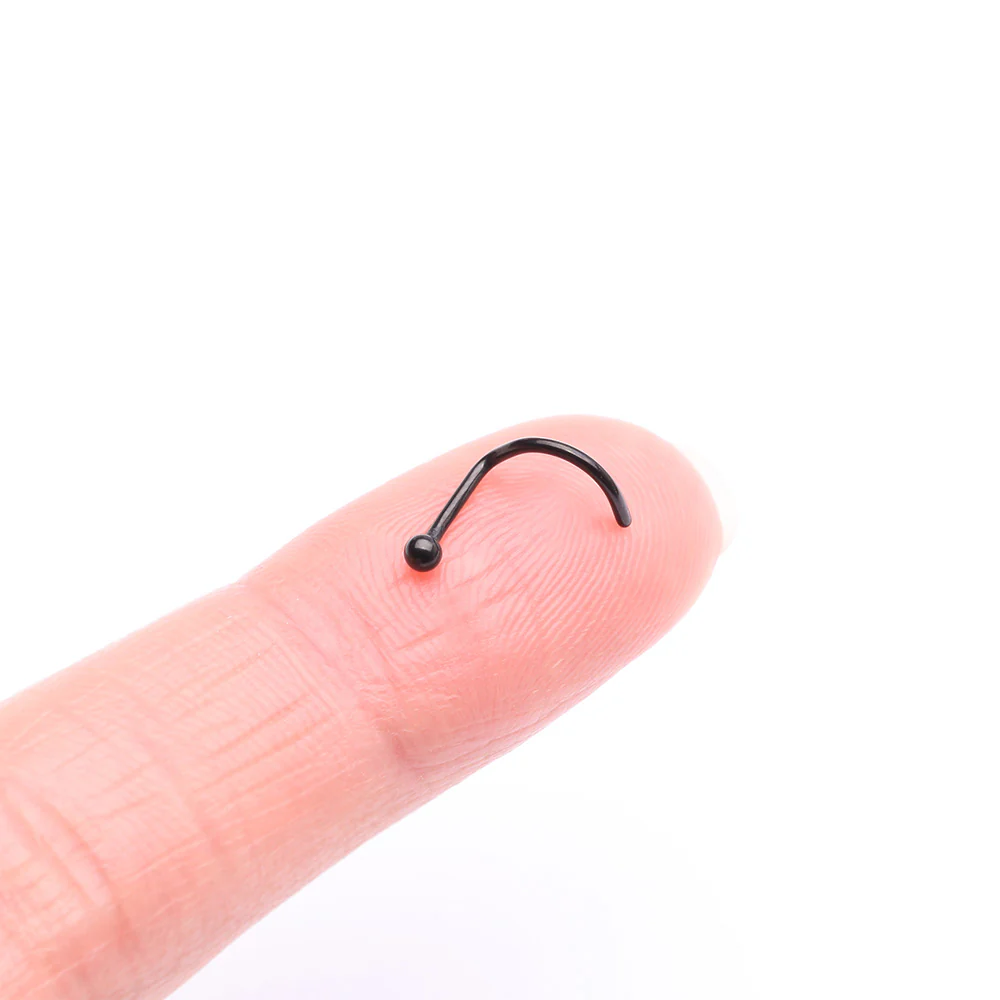 Implant Grade Titanium Blackline Ball Top Nose Screw Ring - Image 3