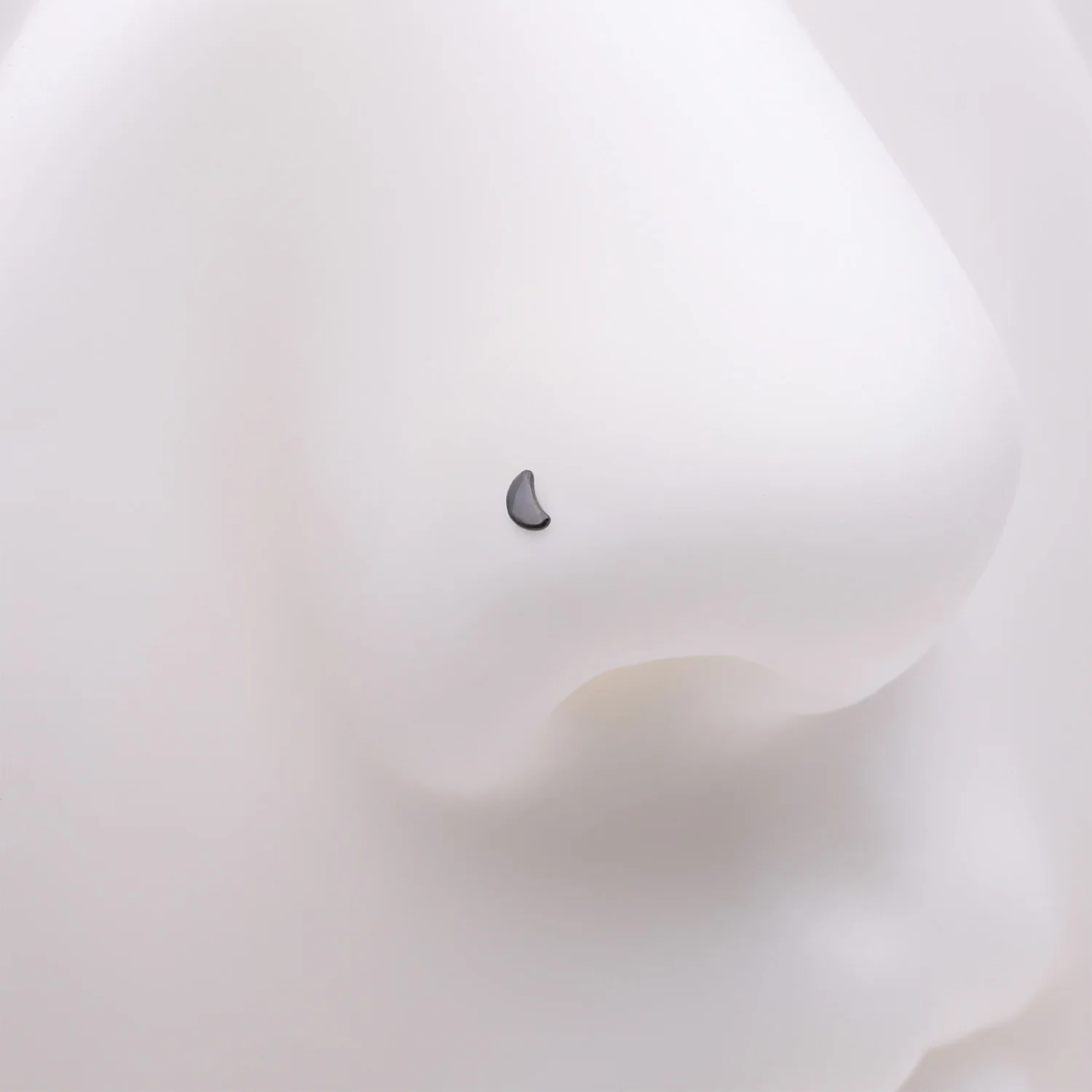 Implant Grade Titanium Blackline Crescent Moon Icon L-Shaped Nose Ring - Image 2