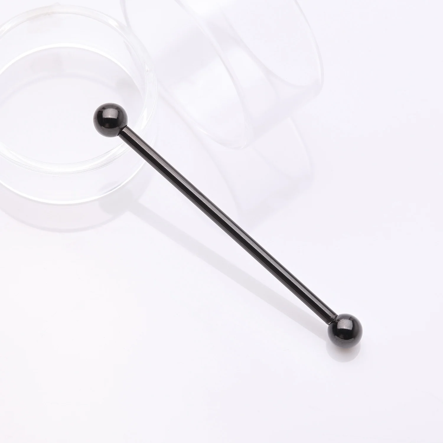 Implant Grade Titanium Blackline Internally Threaded Basic Industrial Barbell - Image 2