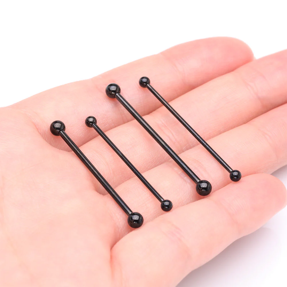 Implant Grade Titanium Blackline Internally Threaded Basic Industrial Barbell - Image 4