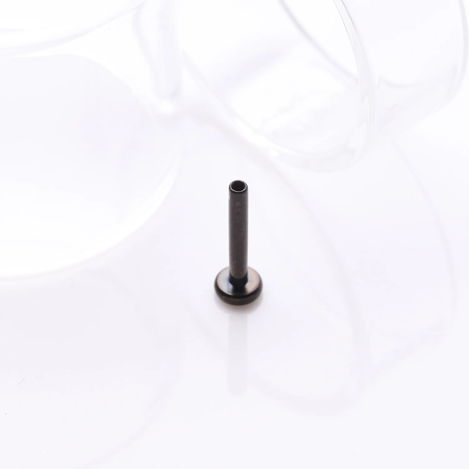 Implant Grade Titanium Blackline Internally Threaded Labret Stud Bar Part - Image 2