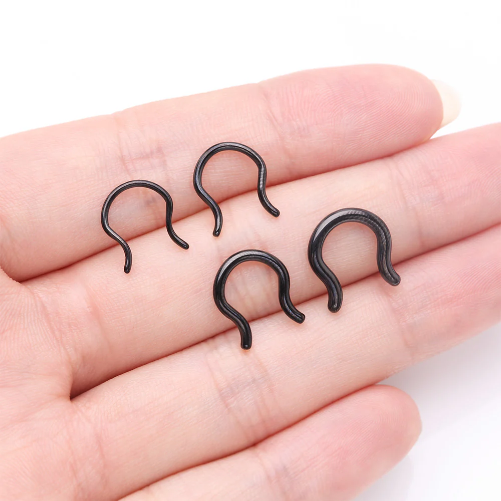Implant Grade Titanium Blackline PVD Basic Septum Retainer - Image 4