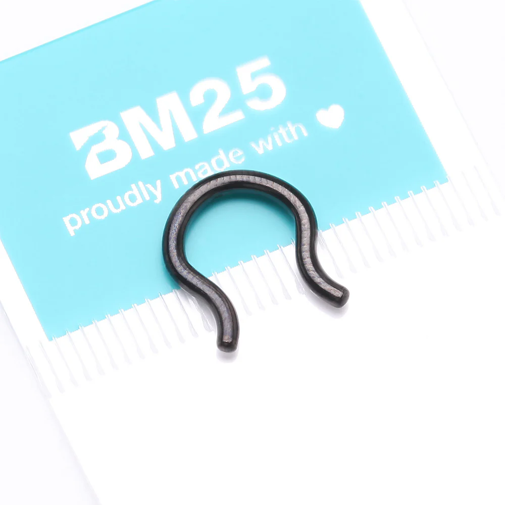 Implant Grade Titanium Blackline PVD Basic Septum Retainer - Image 5