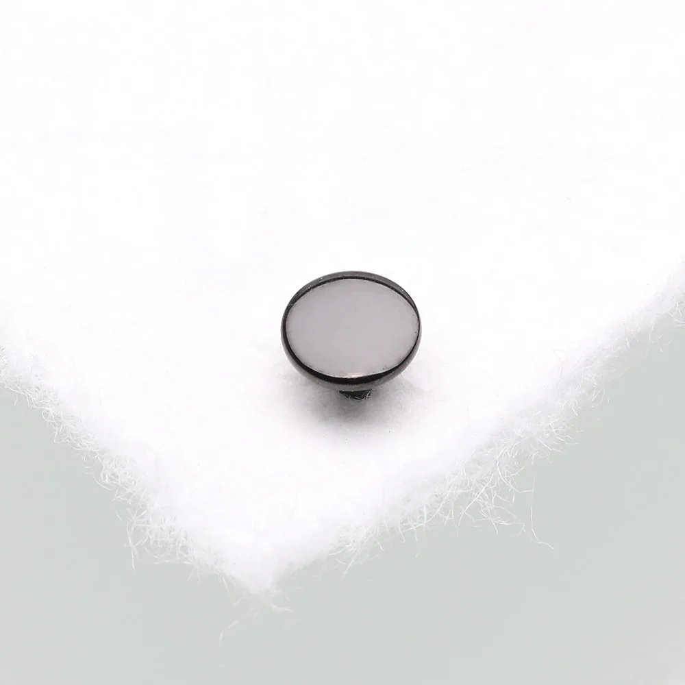 Implant Grade Titanium OneFit Threadless Blackline 4mm Base Flat Back Stud Labret Bar Part - Image 3