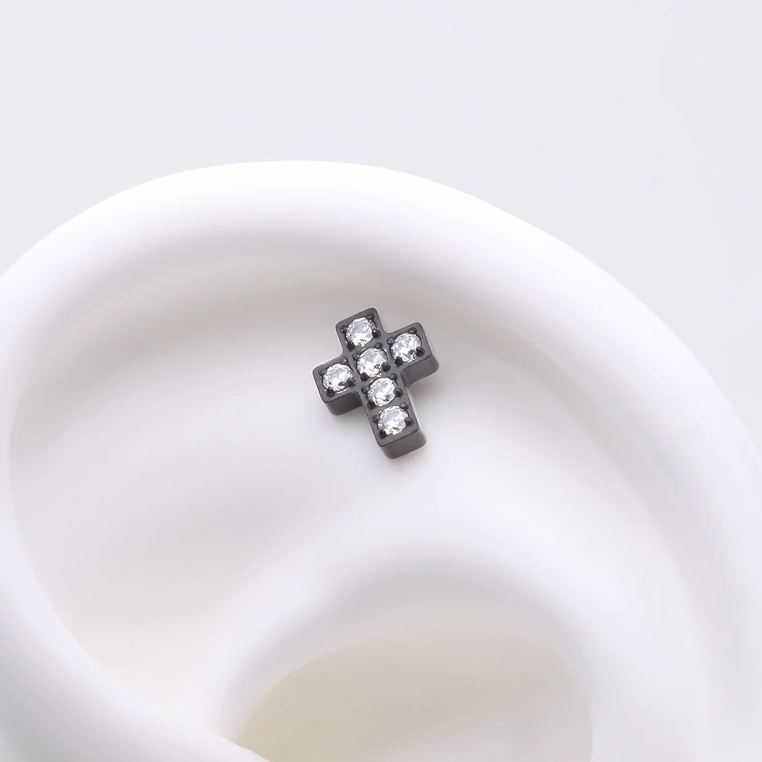 Implant Grade Titanium OneFit Threadless Blackline Multi-Gem Cross Top Part - Image 2