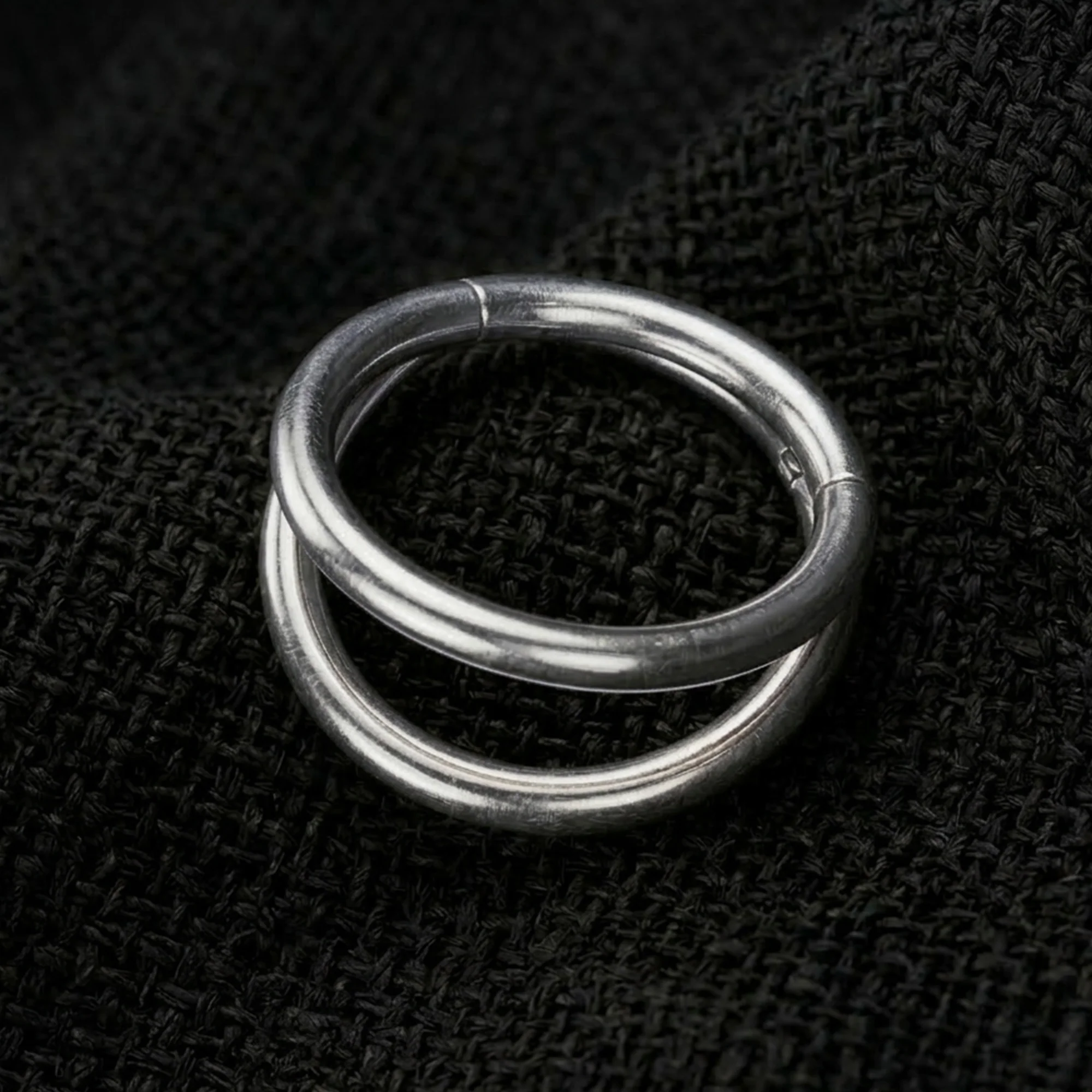 Implant Grade Titanium Double Lined Clicker Hoop Ring - Image 3