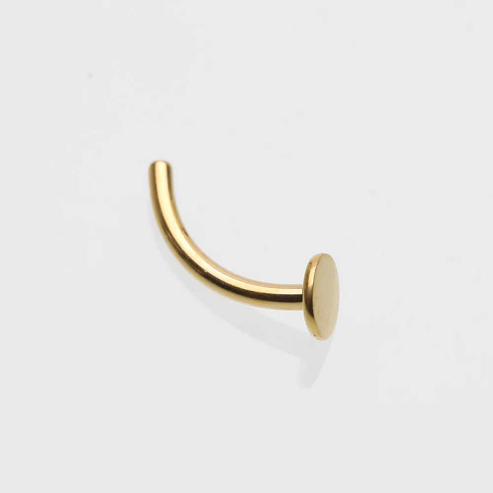 Implant Grade Titanium OneFit Threadless Golden Convex Base Post Belly Bar Part - Image 3