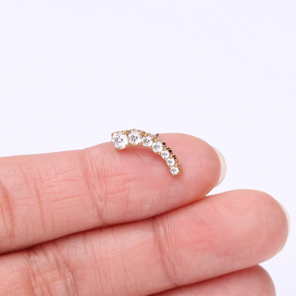 Implant Grade Titanium OneFit Threadless Golden Sparkle Journey Curve Essence Top Part - Image 3