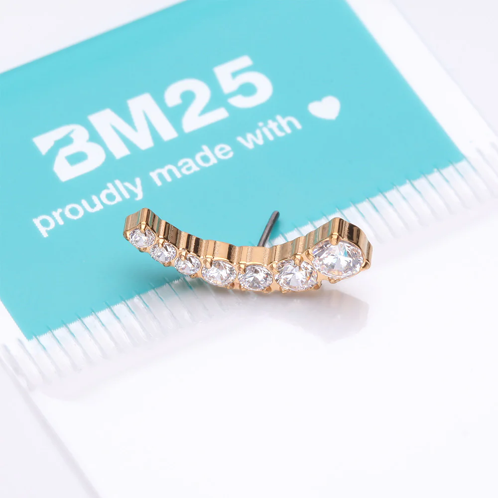 Implant Grade Titanium OneFit Threadless Golden Sparkle Journey Curve Essence Top Part - Image 4