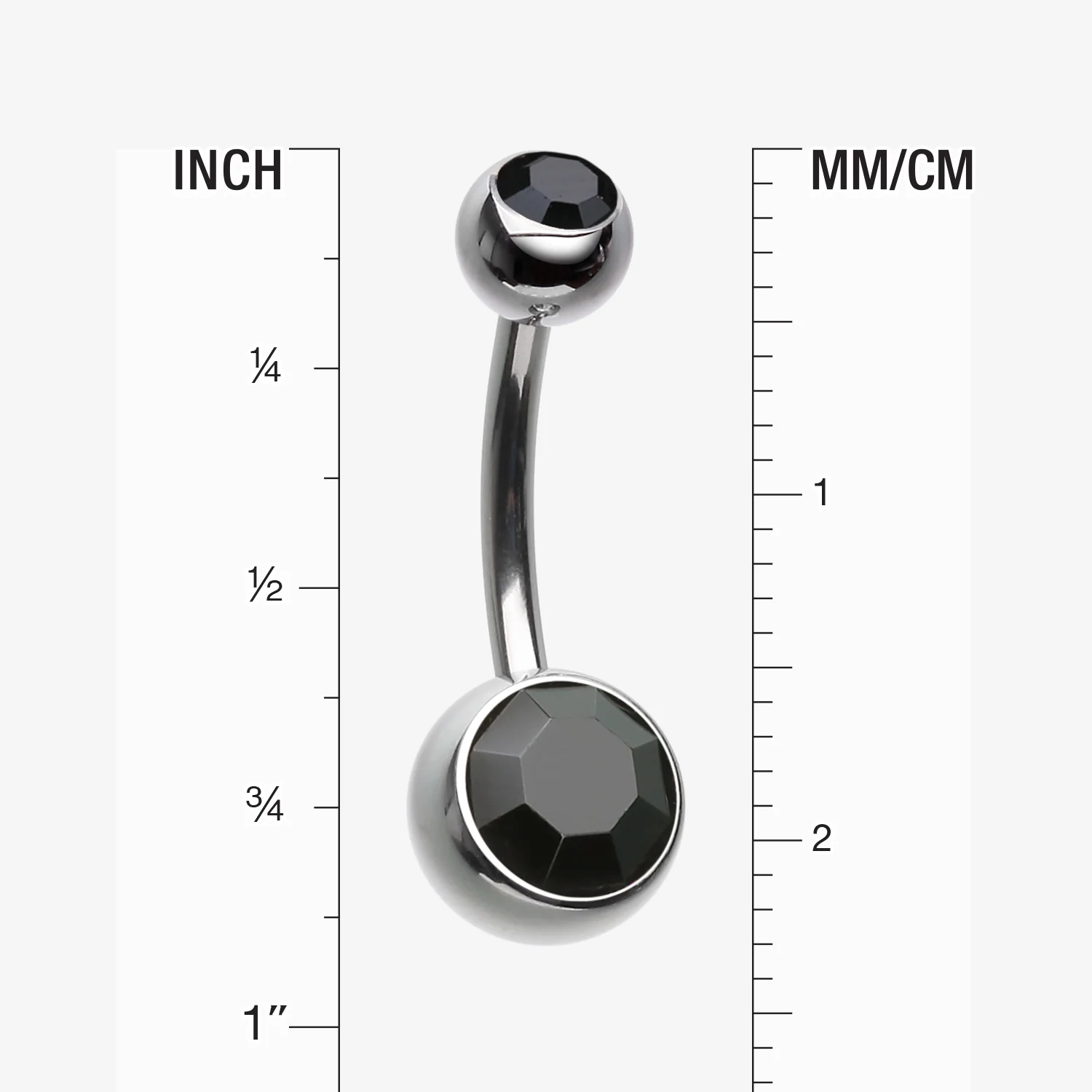 Implant Grade Titanium Internally Threaded Basic Belly Button Ring - Image 2