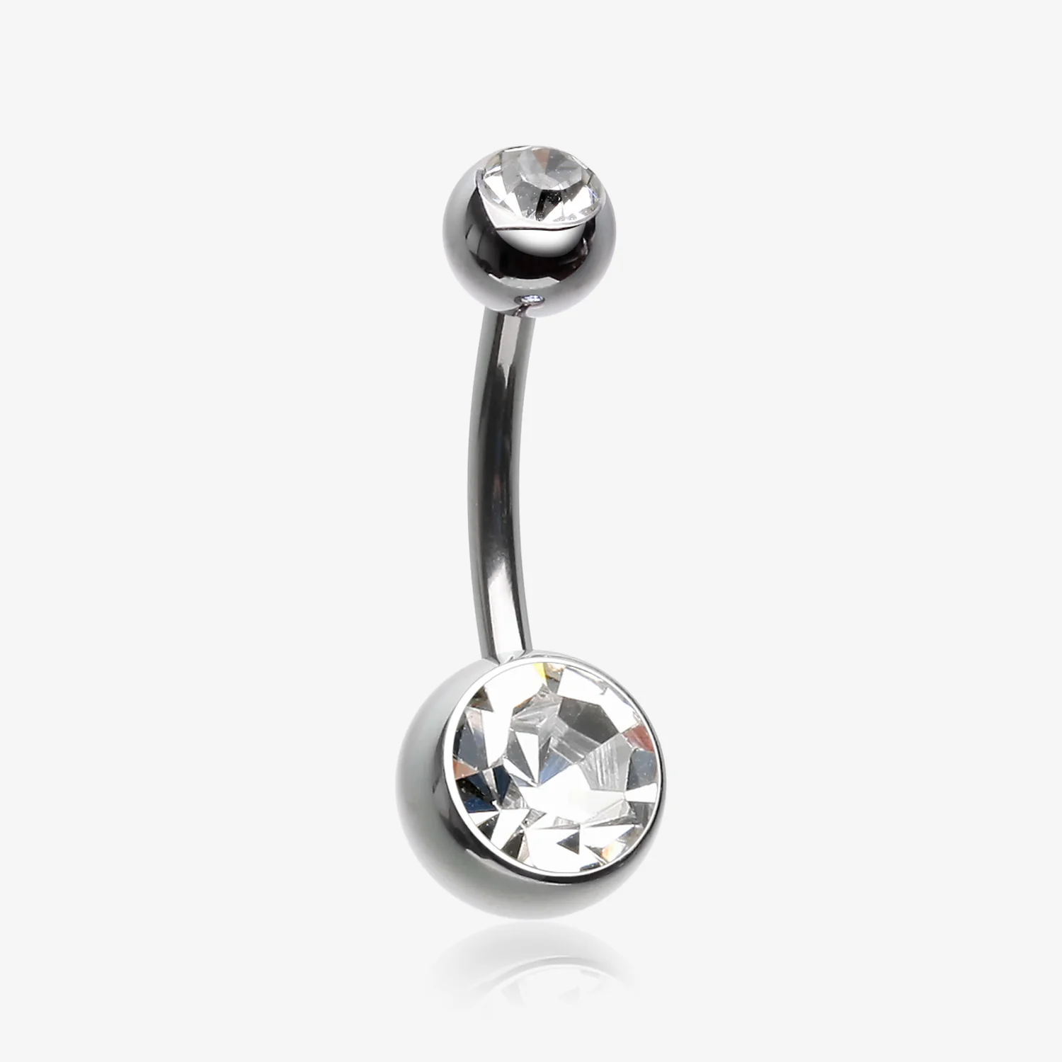 Implant Grade Titanium Internally Threaded Basic Belly Button Ring