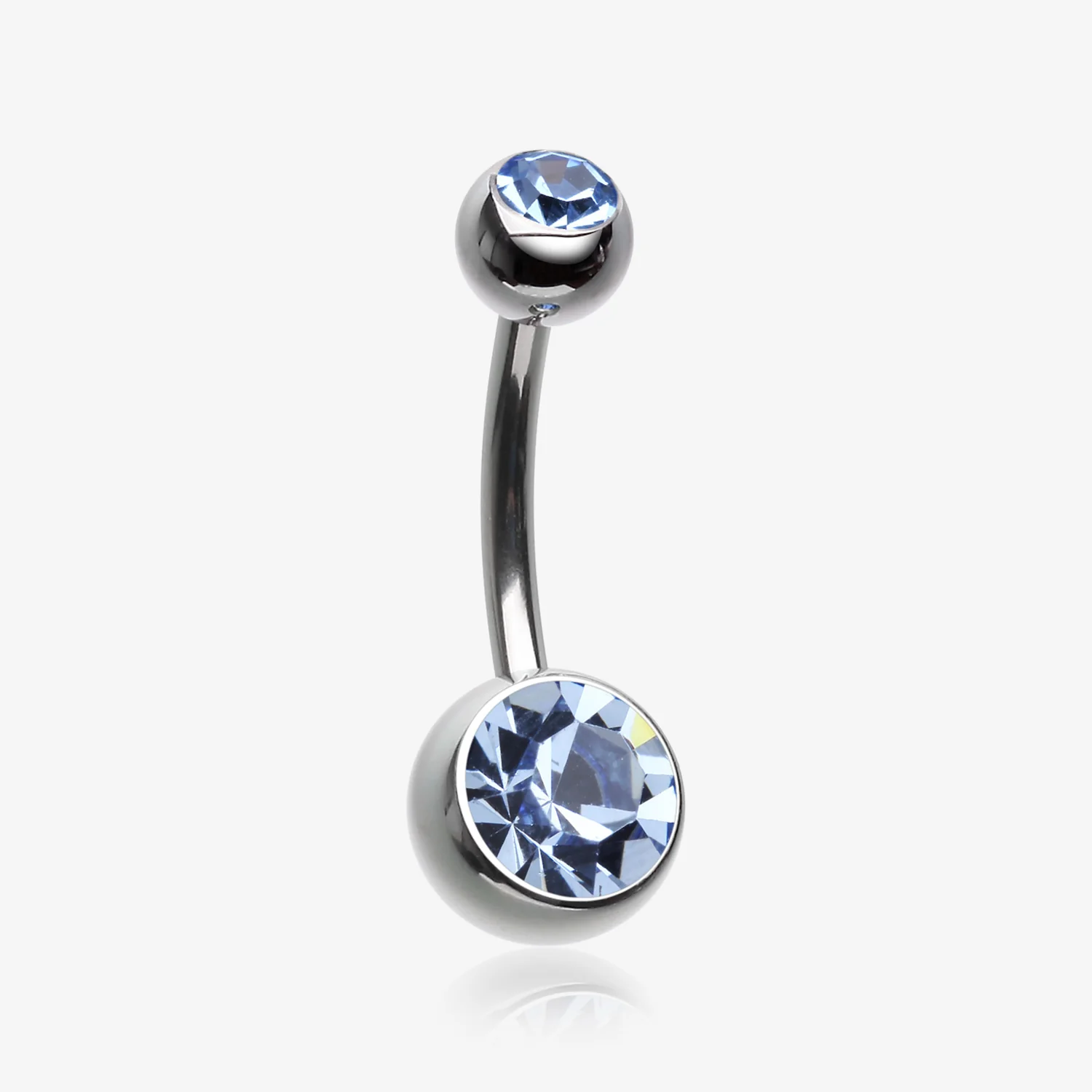 Implant Grade Titanium Internally Threaded Basic Belly Button Ring