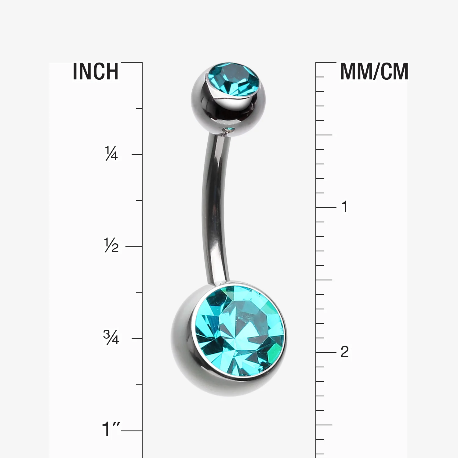 Implant Grade Titanium Internally Threaded Basic Belly Button Ring - Image 2