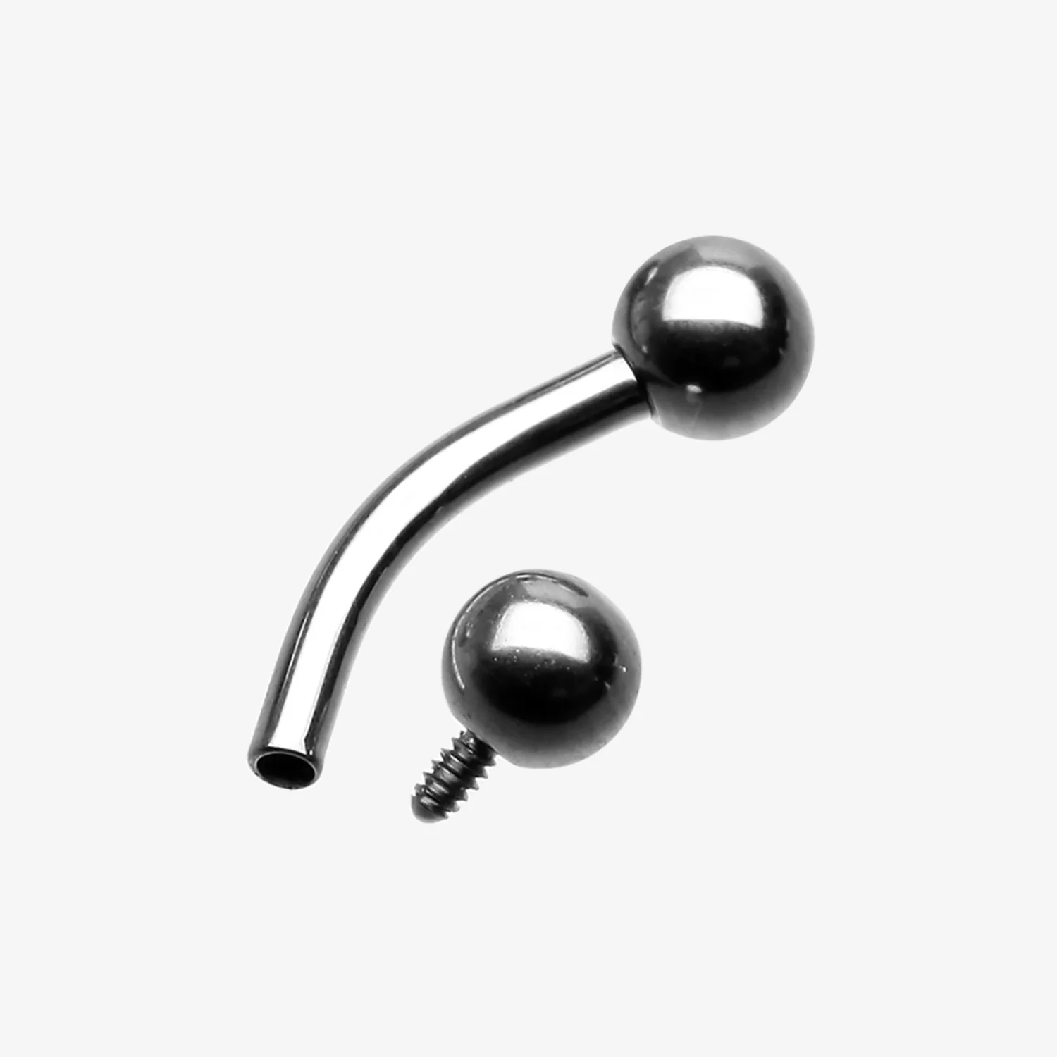 Implant Grade Titanium Internally Threaded Curved Barbell - Image 2