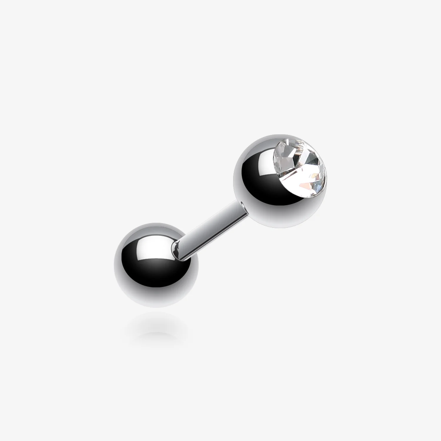 Implant Grade Titanium Internally Threaded Press Fit Gem Ball Barbell