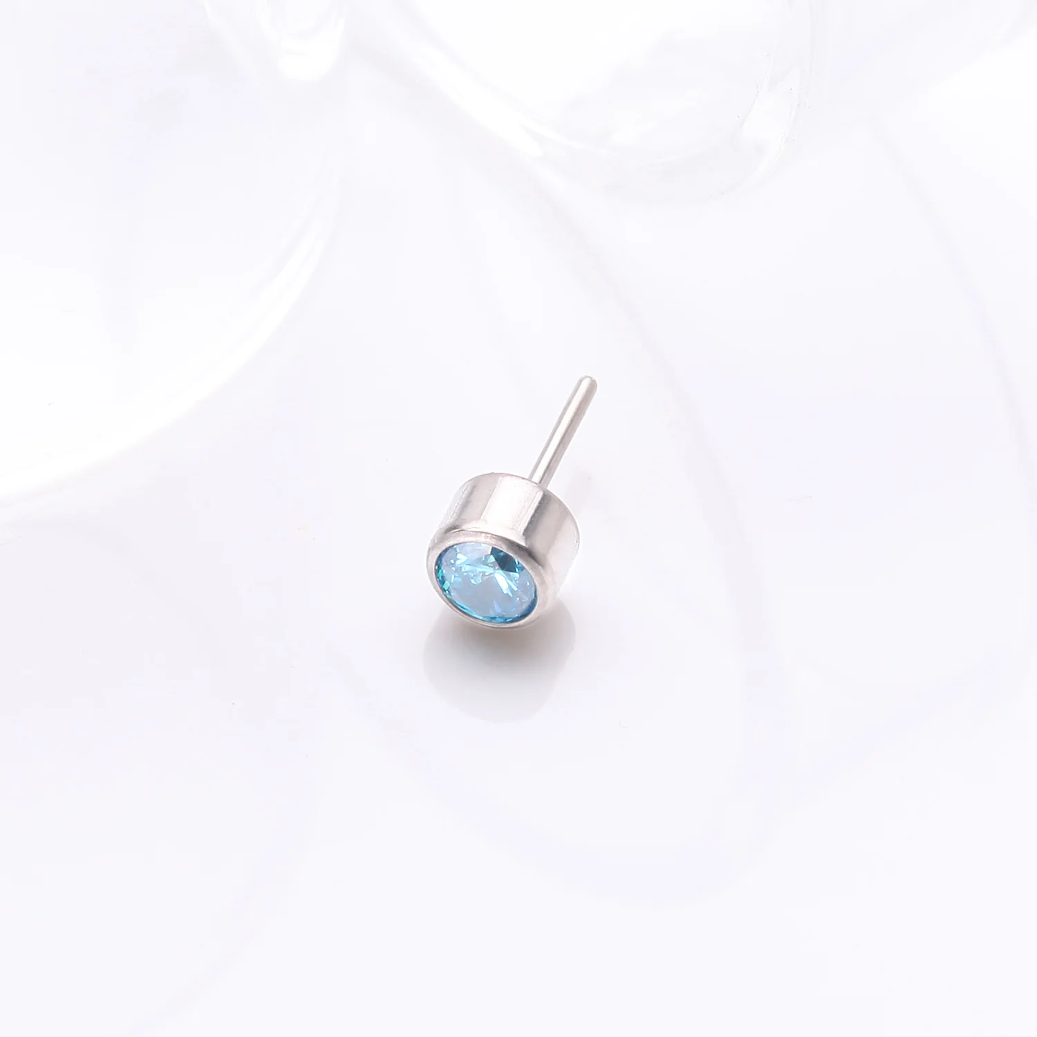 Implant Grade Titanium OneFit Threadless Bezel Round Gem Sparkle Top Part - Image 2